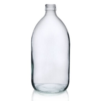 Clear Glass Alpha Syrup bottles 1L