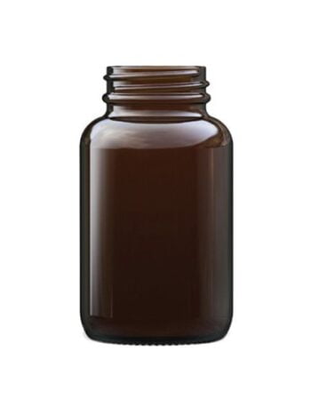 amber glass powder round 120ml