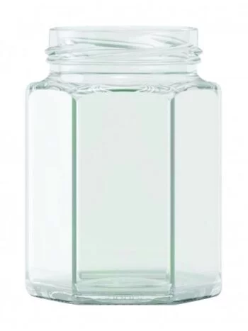 hexagonal jam jar 190ml