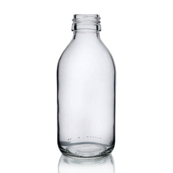 Clear Glass Alpha syrup 250ml bottle