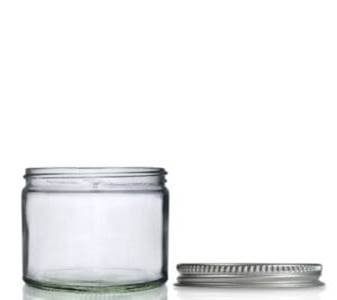 250ml Clear (White-Flint) Glass Jar and Aluminium Cap