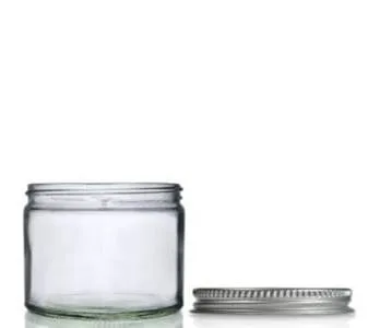 250ml Clear (White-Flint) Glass Jar and Aluminium Cap