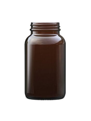 amber glass powder round 250ml