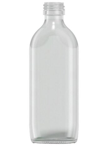 Clear Glass Sloping Shoulder Flat 300ml