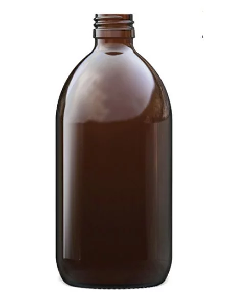 Amber Glass Syrup Bottle 500ml