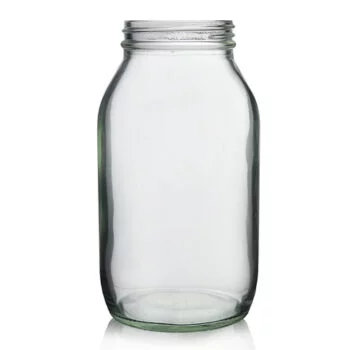 Clear Glass powder round 500ml